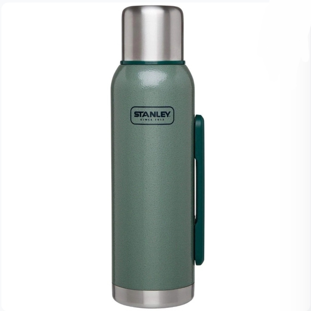 Vintage Stanley Adventure Vaccuum Sealed Green Stainless Steel Thermas Bottle